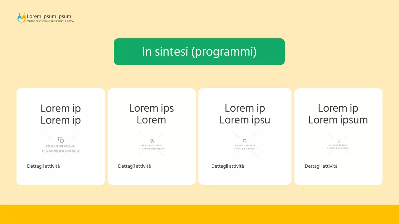 Una semplice guida gialla e verde di supporto alla casa