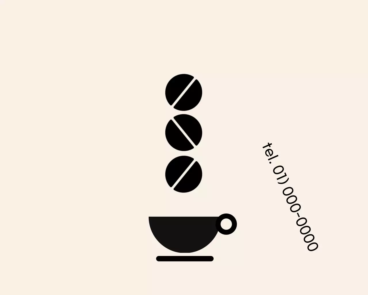 모던하고 힙한 카페의 주차금지 입간판