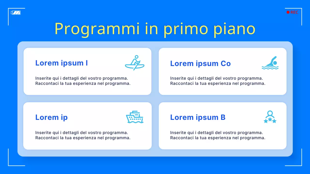 Promozione di un semplice festival del tempo libero marino blu e giallo