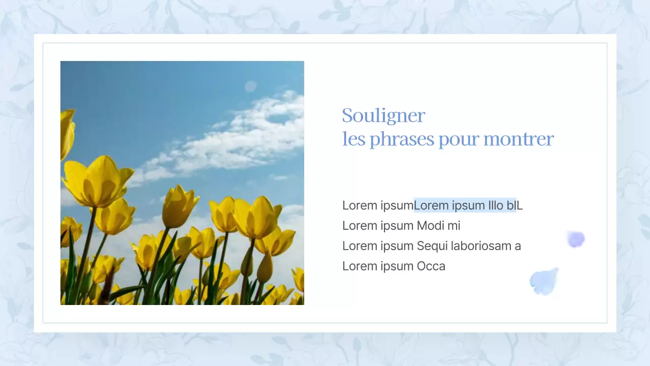 Une proposition florale estivale classique en bleu clair