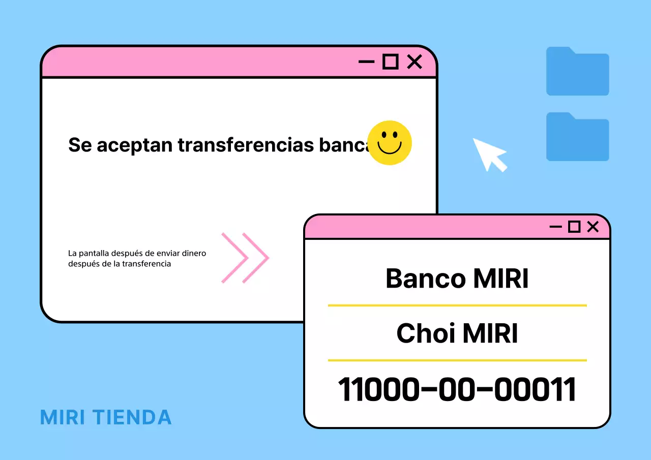 Un bonito anuncio de domiciliación bancaria en azul claro y rosa