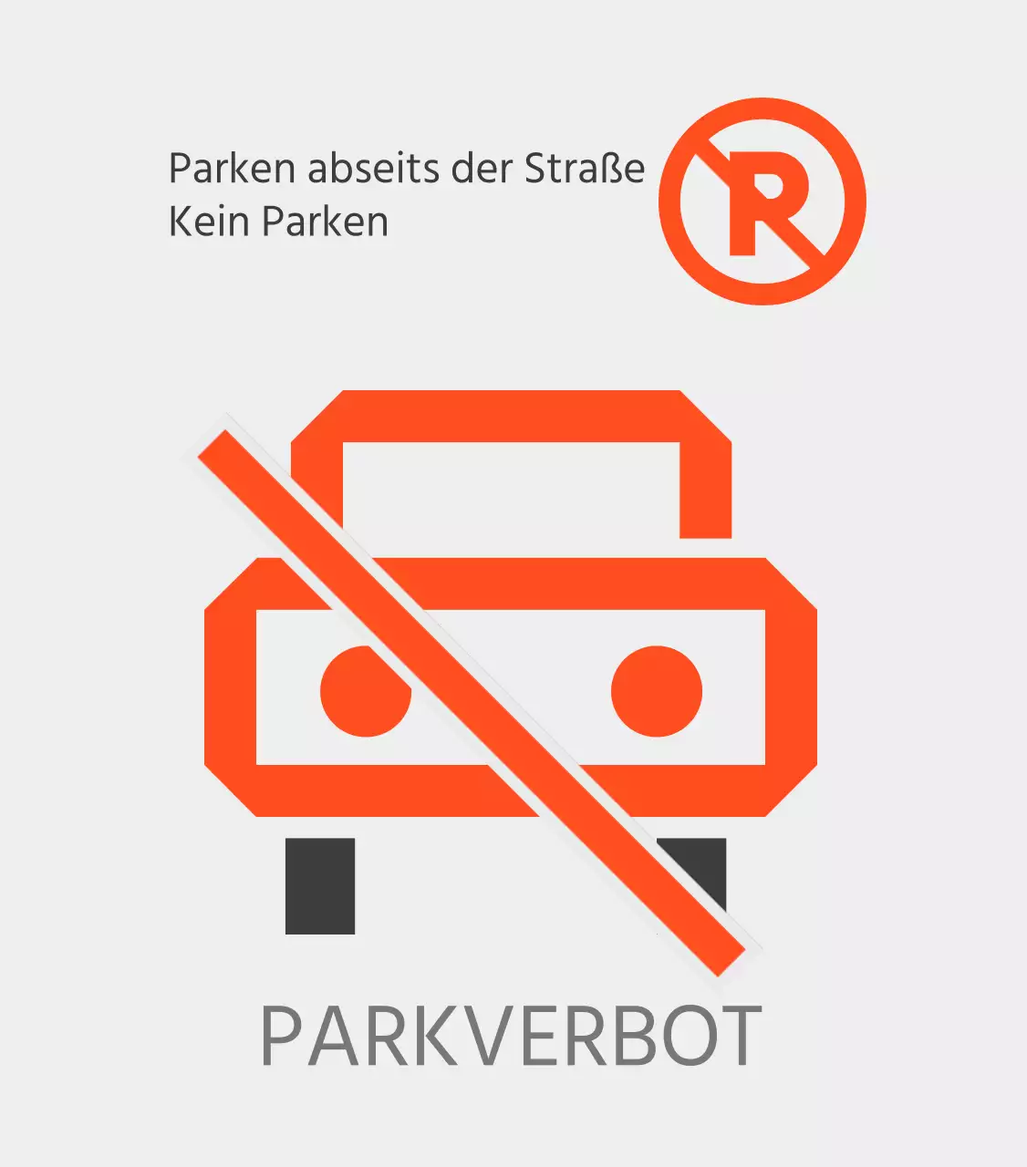 Verbotenes Parken auf nicht ausgewiesenen Flächen