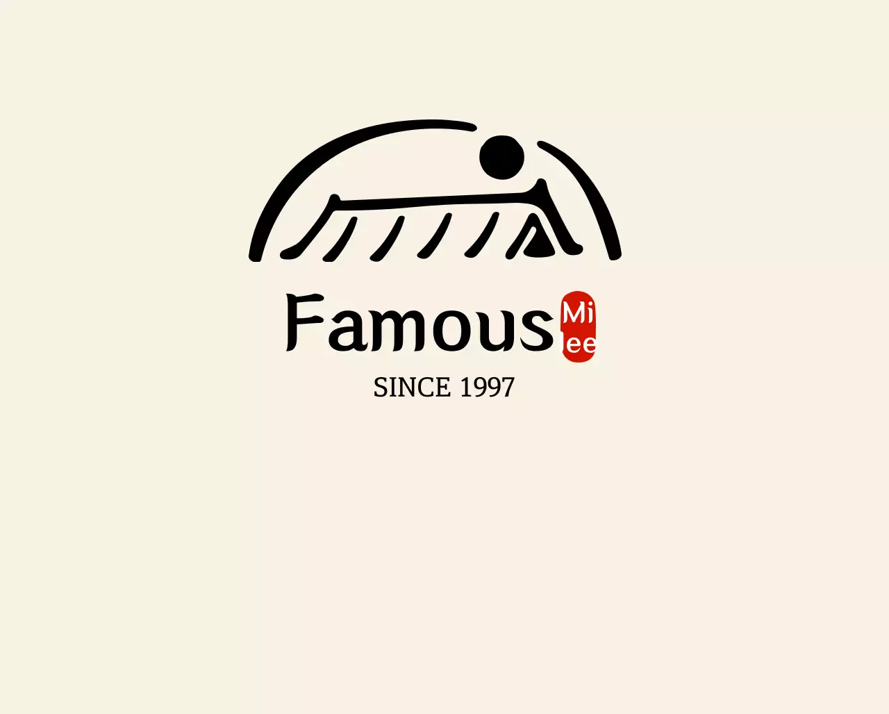 Logo restoran Korea yang rapi dan petunjuk parkir