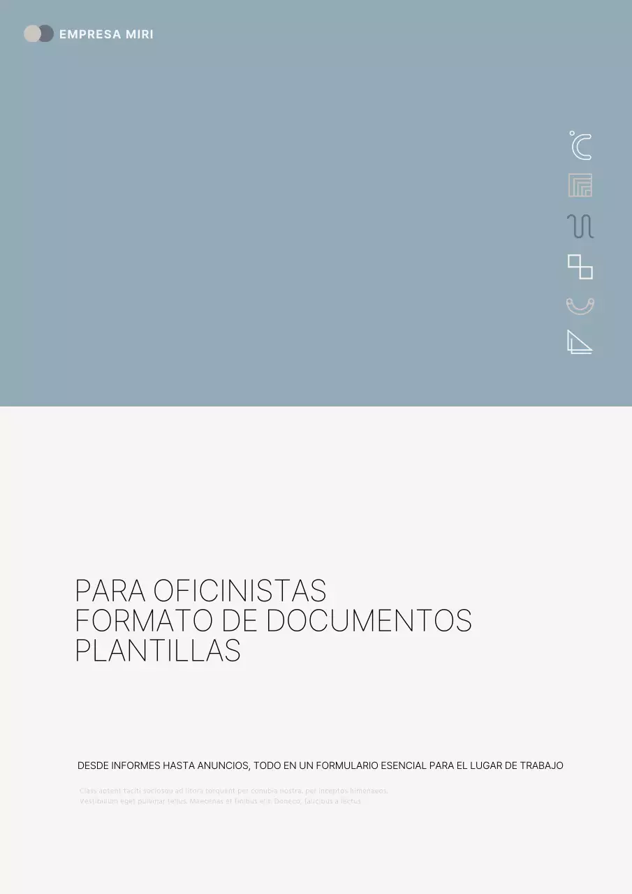 Un sencillo conjunto de papelería corporativa en azul claro y beige