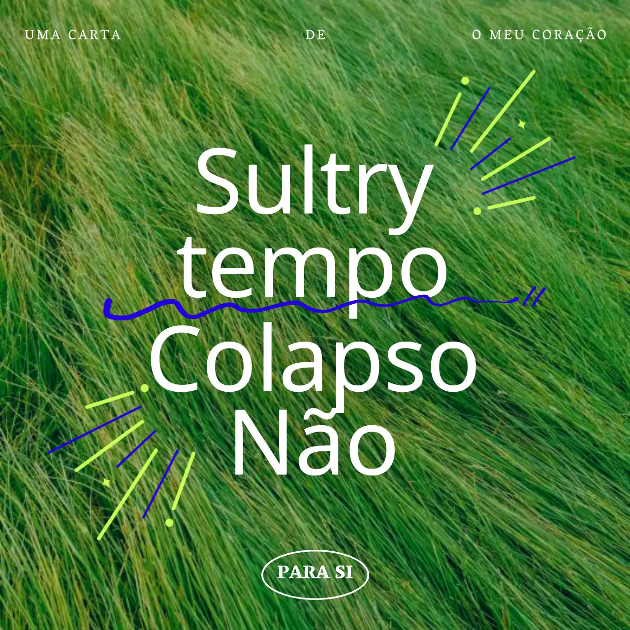 Papel de carta minimalista de saudações de verão em verde