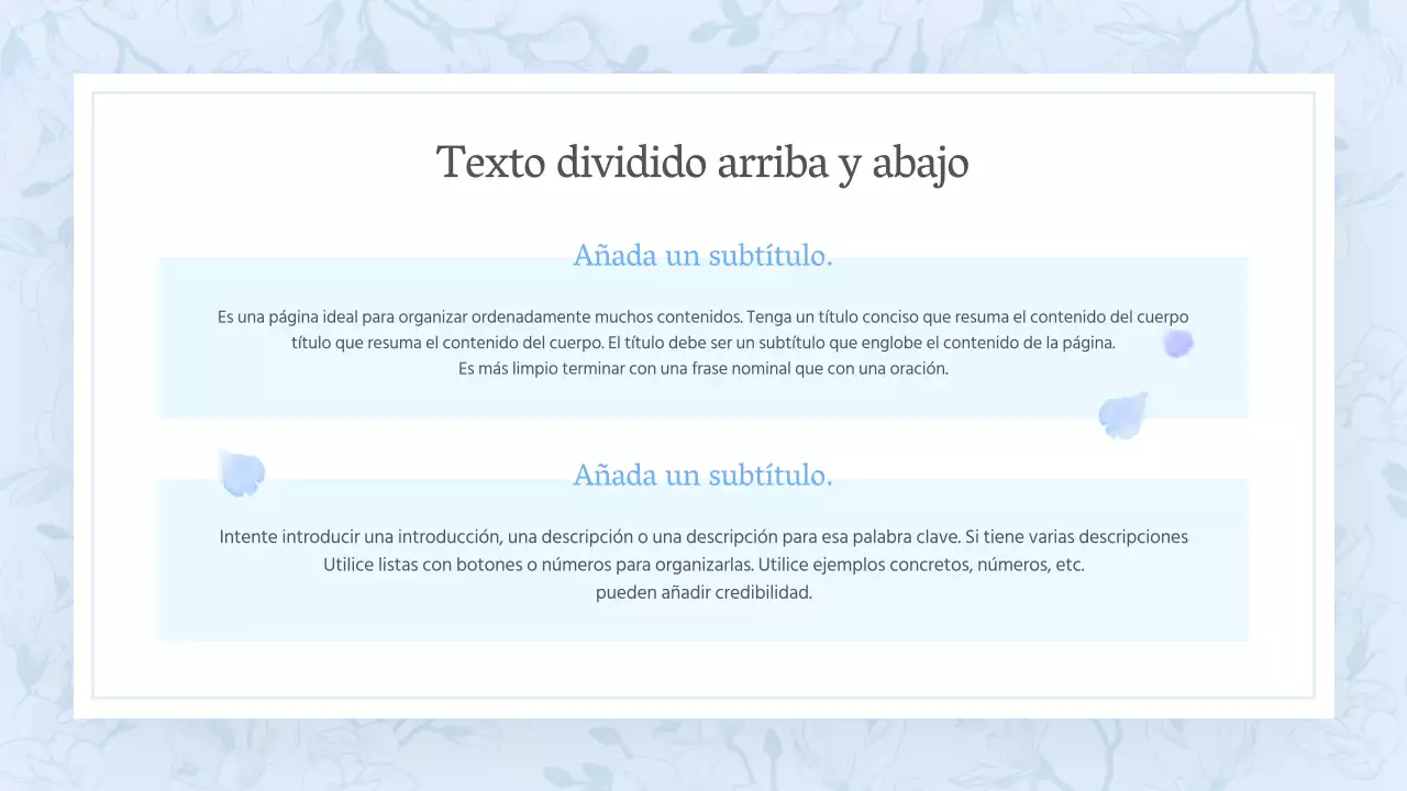 Una clásica propuesta floral veraniega en azul claro
