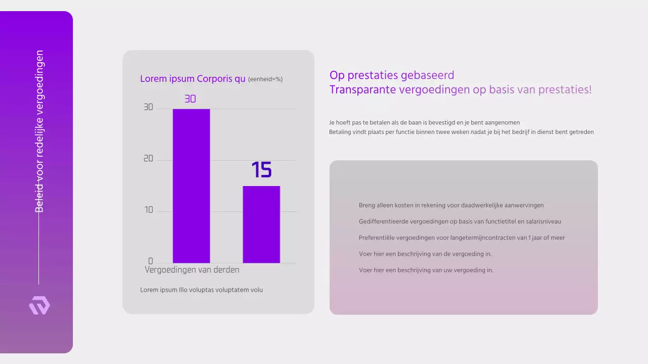 Modern HR Headhunting Voorstel in paars en wit