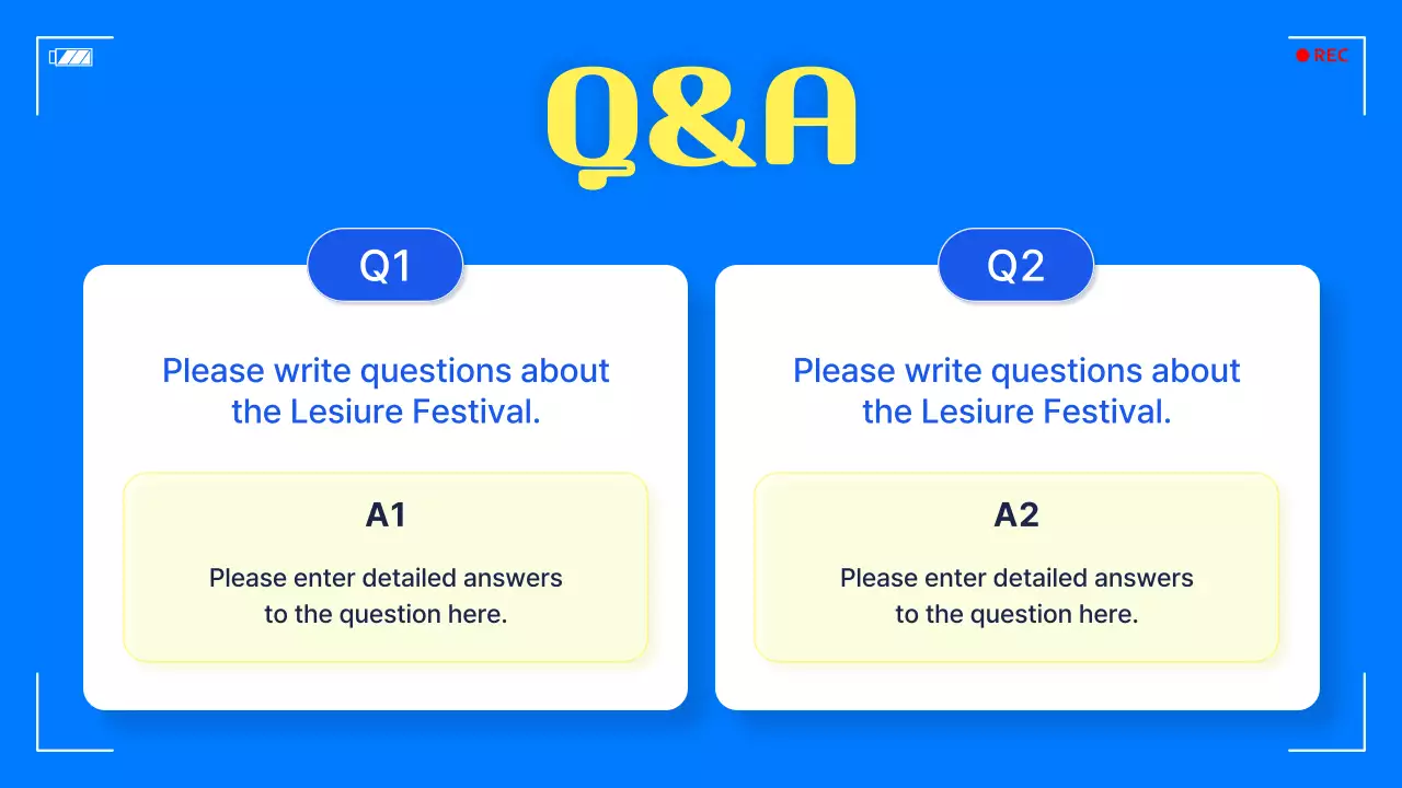 Blue Modern Summer Festival Announcement Presentation