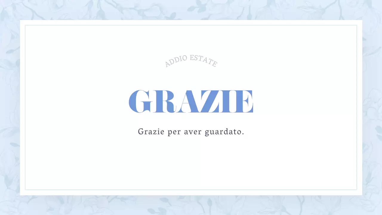 Una classica proposta floreale estiva in azzurro