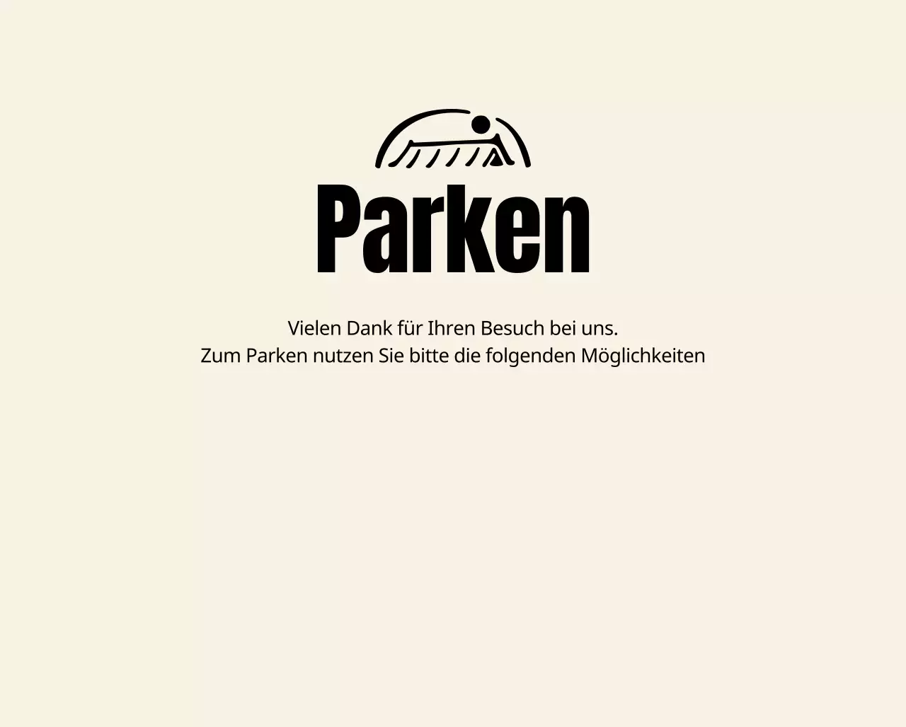 Hübsches Logo eines koreanischen Restaurants und Hinweise zum Parken