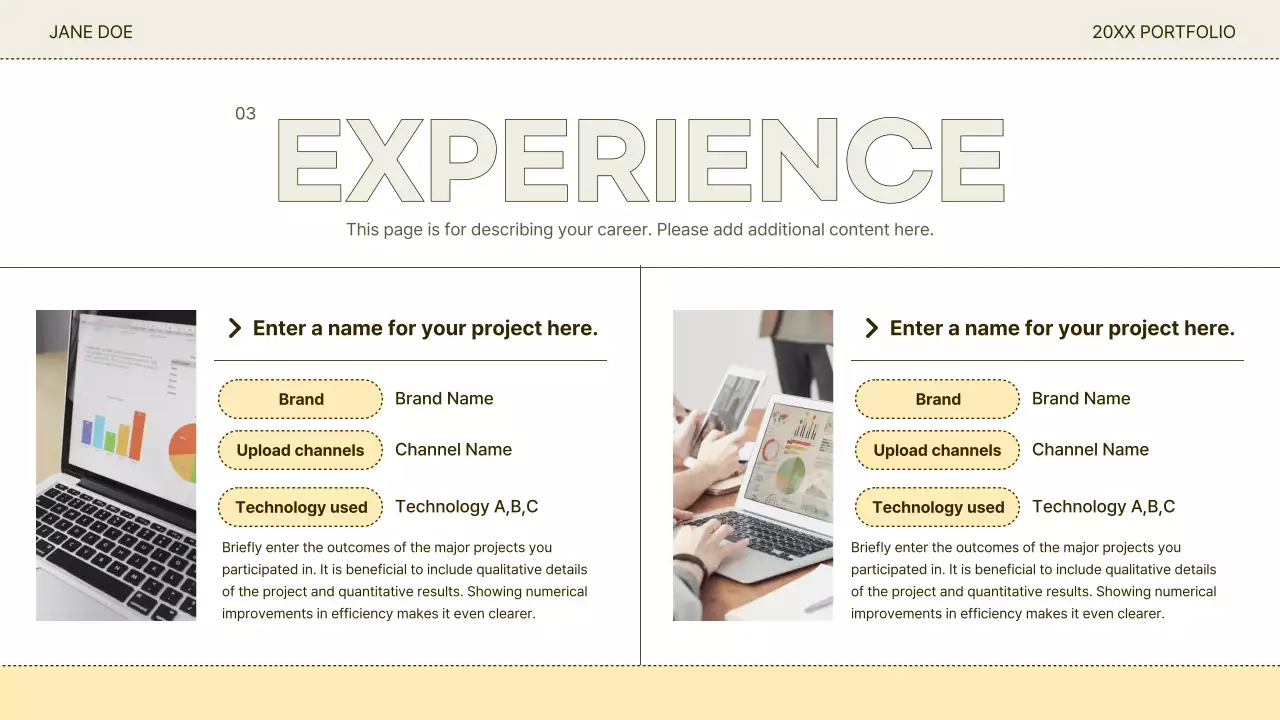 Presentasi Resume Portofolio Modern Beige