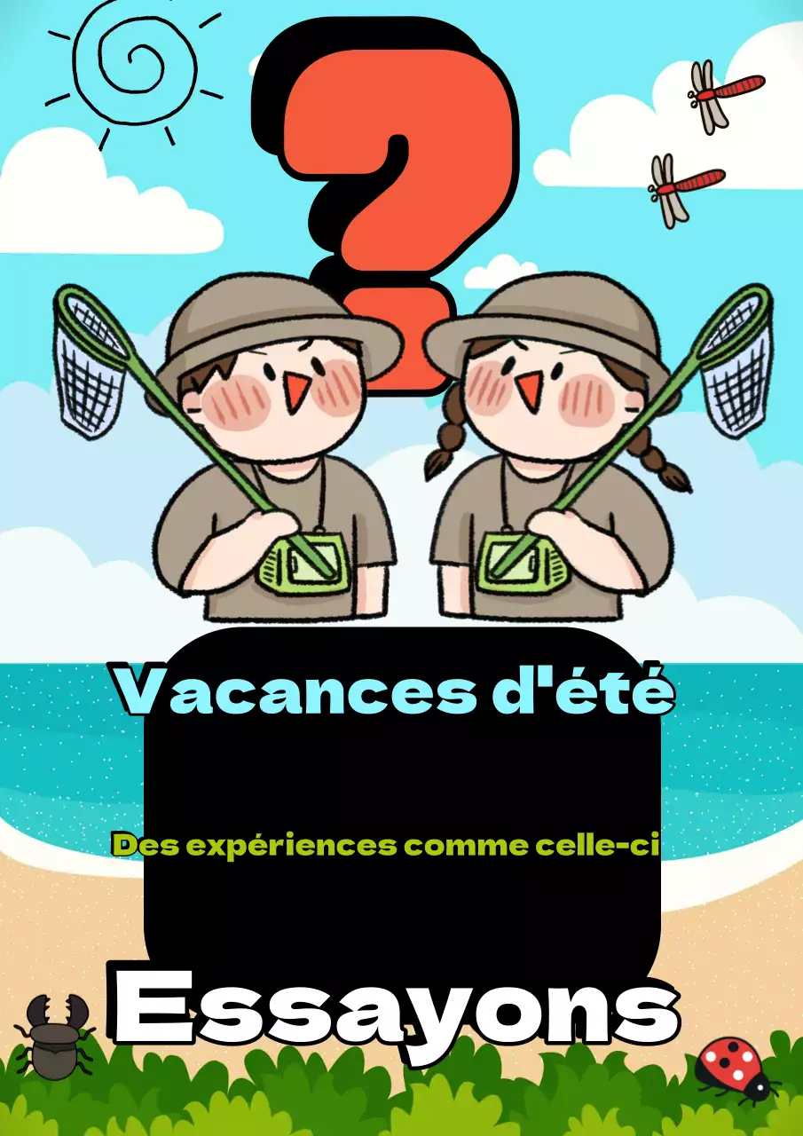 Promouvoir une expérience de vacances d'été pop-art en bleu clair et rouge