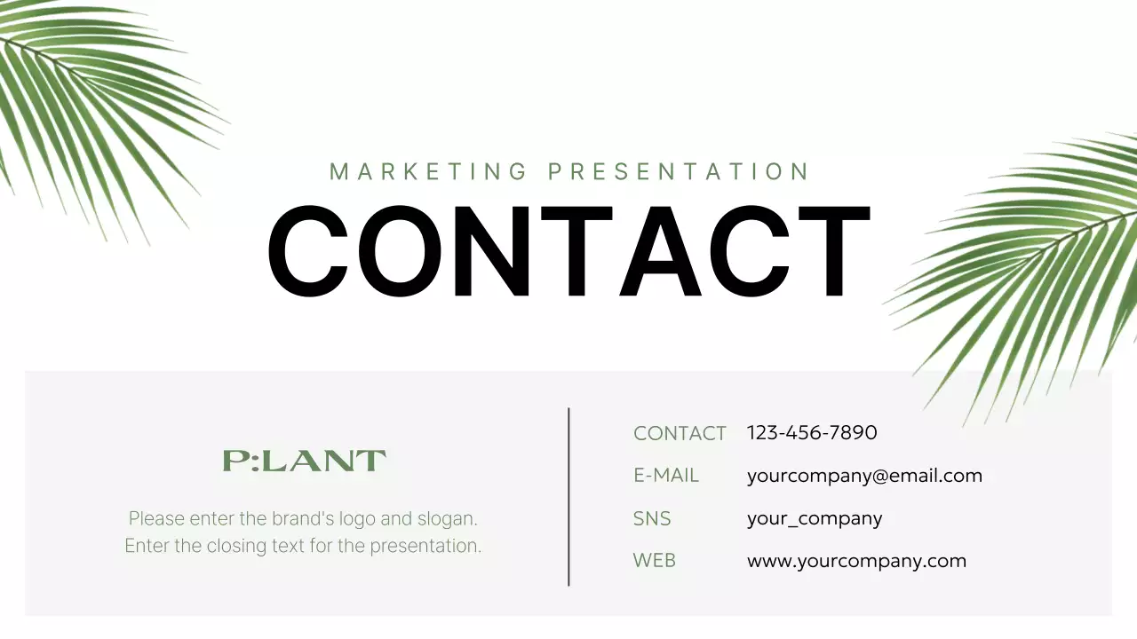 Green Modern Plant Presentation