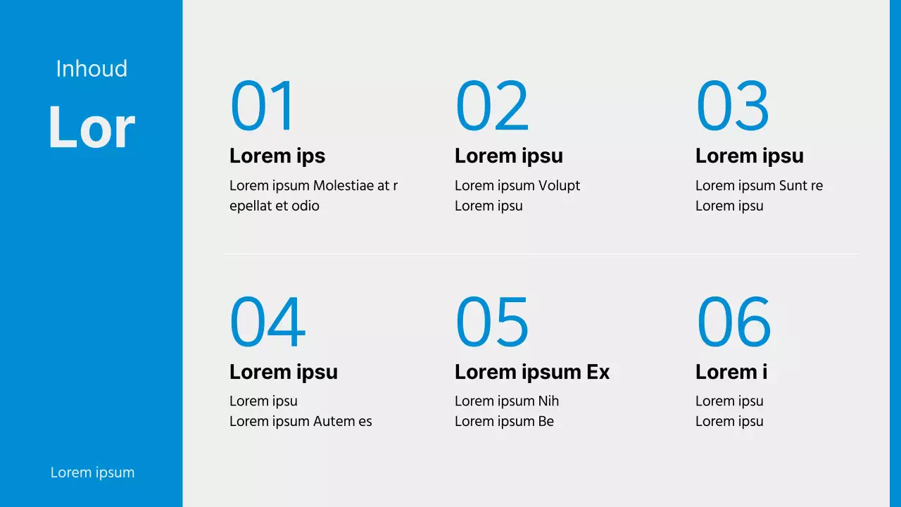 Een eenvoudige syllabus voor een blauw en grijs trainingsprogramma