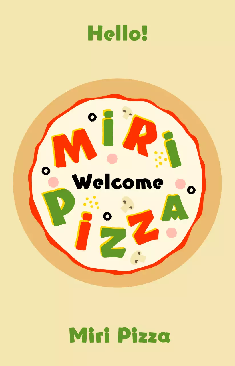 동그란 피자가게 피자모양 발매트