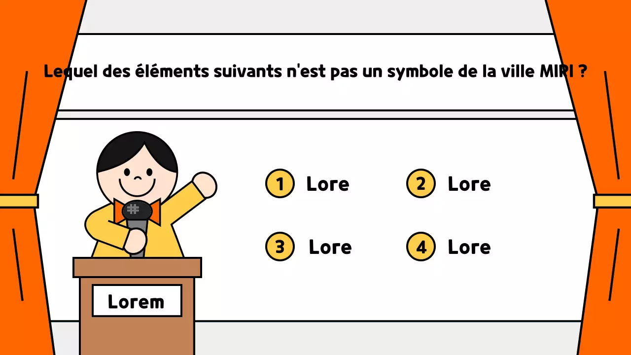 Promouvoir un joli quiz orange