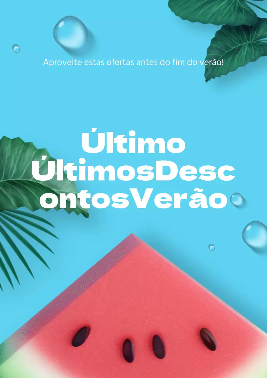 Promover uma venda de verão em vermelho e azul claro na moda