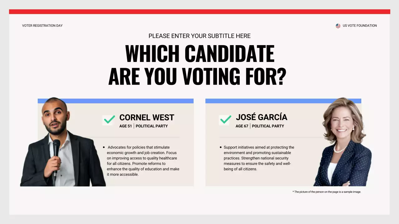 Red Simple Voter Registration Guide Presentation