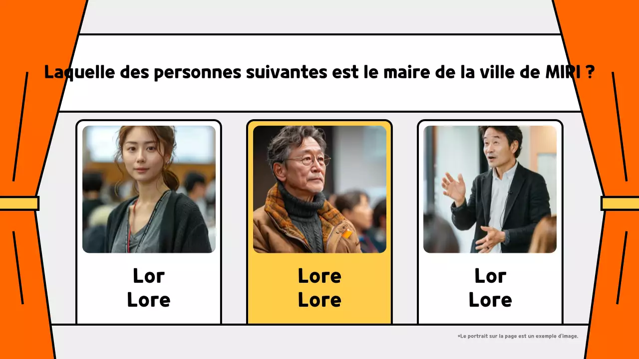 Promouvoir un joli quiz orange