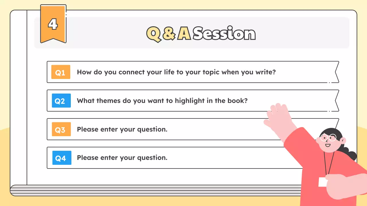 Yellow Simple Book Announcement Presentation