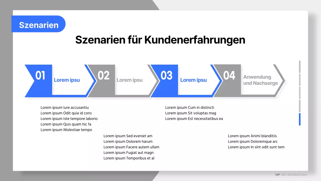 Einfacher Wellness-Produktvorschlag in Blau und Hellblau