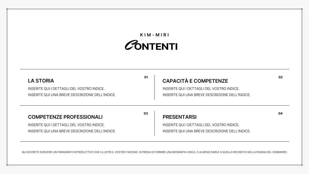 Un semplice portfolio stampabile in bianco e nero