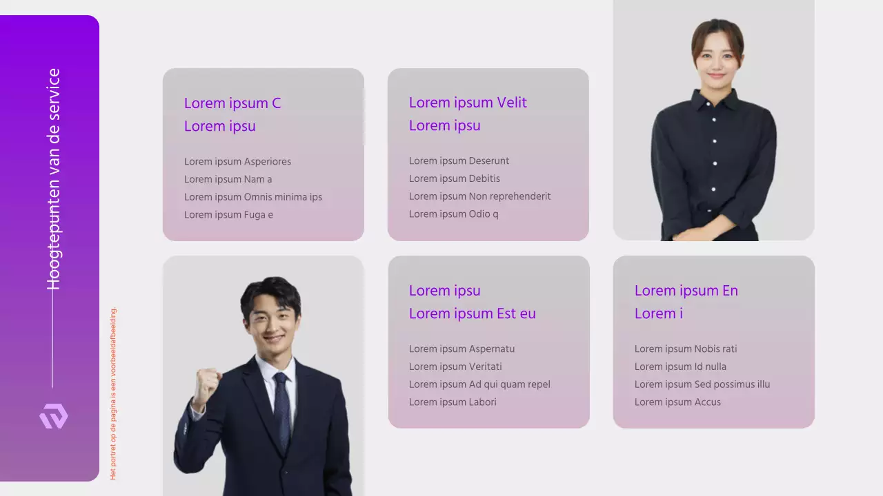 Modern HR Headhunting Voorstel in paars en wit