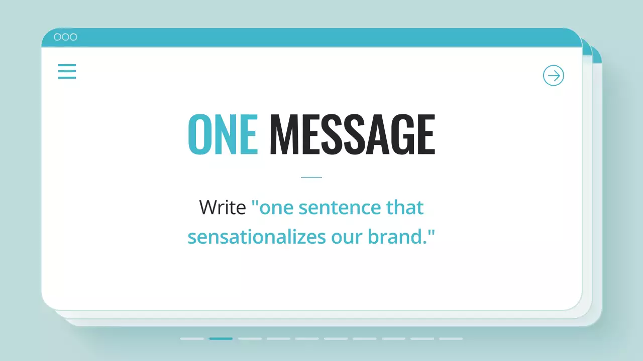 A simple mint and gray small business branding statement