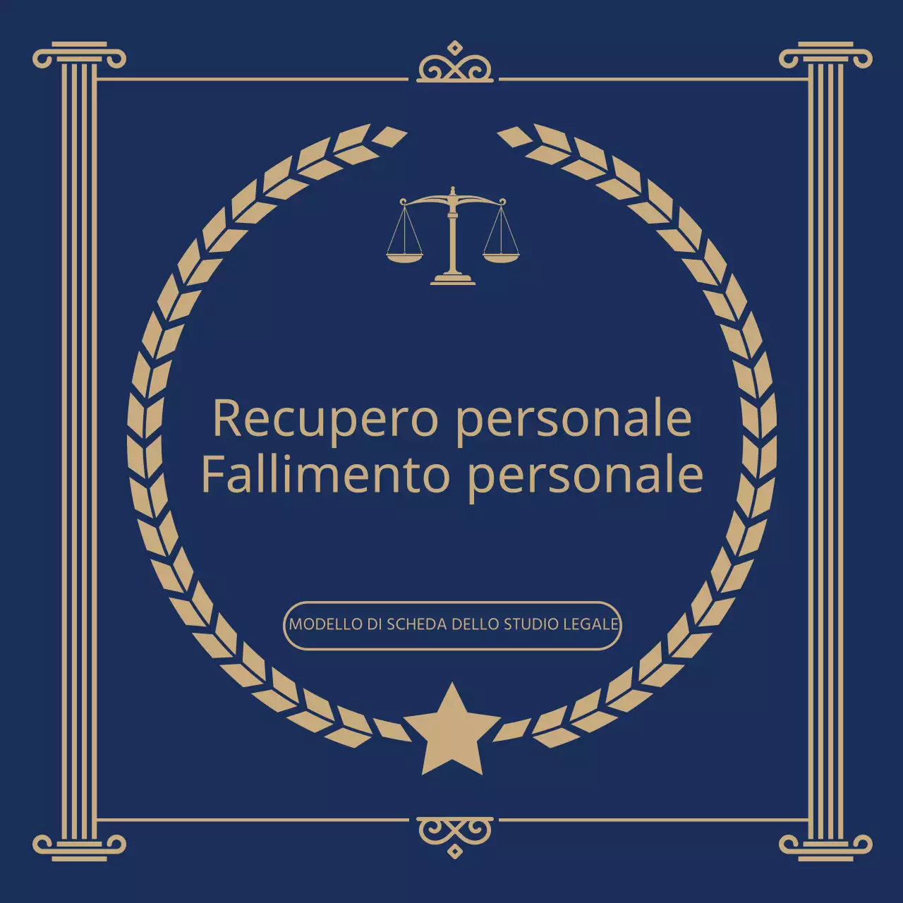 Promuovere uno studio legale di classe in blu navy e oro