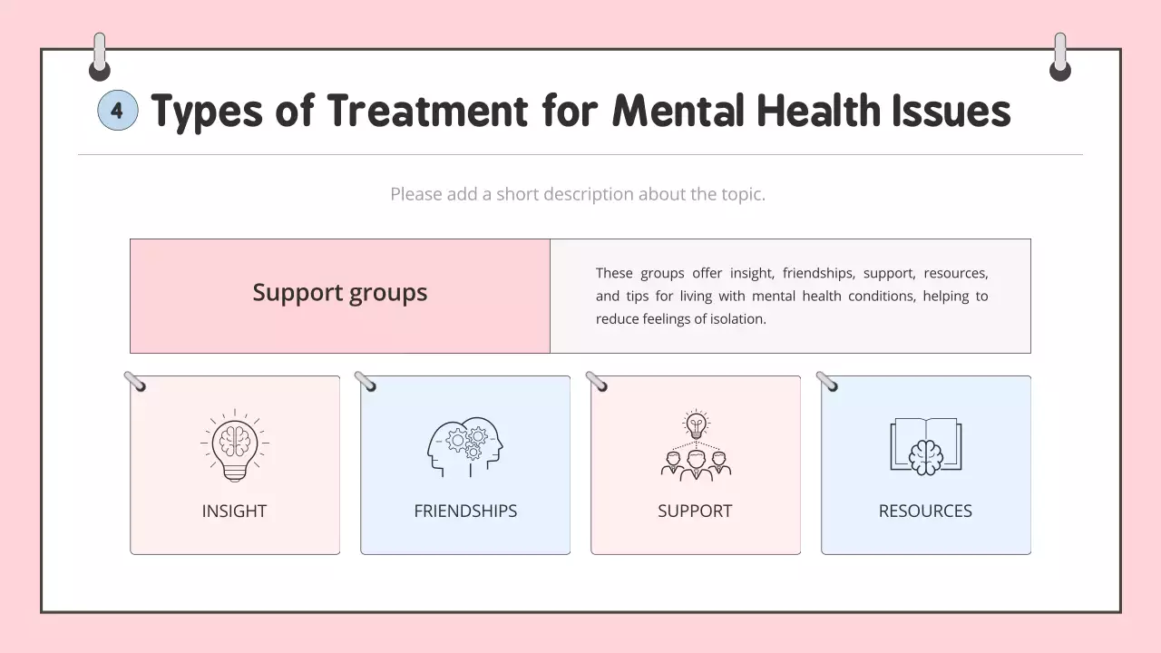 Pink Simple Mental Health Guide Presentation