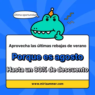 Kitschy anuncios de rebajas de verano en azul marino y blanco