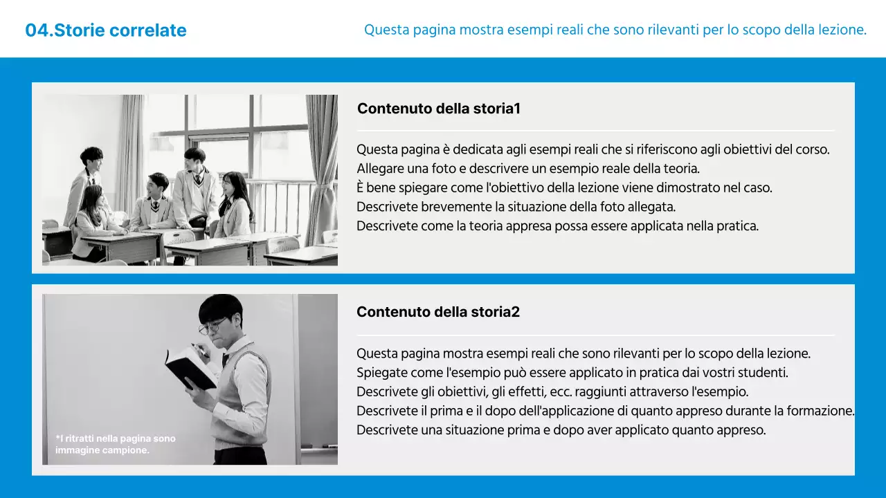 Un semplice programma di formazione blu e grigio