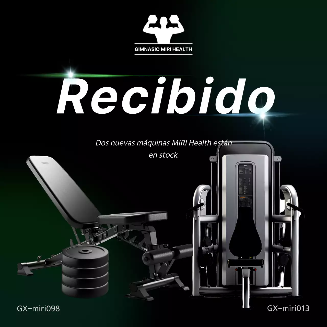 Material de gimnasia negro y sencillo en stock