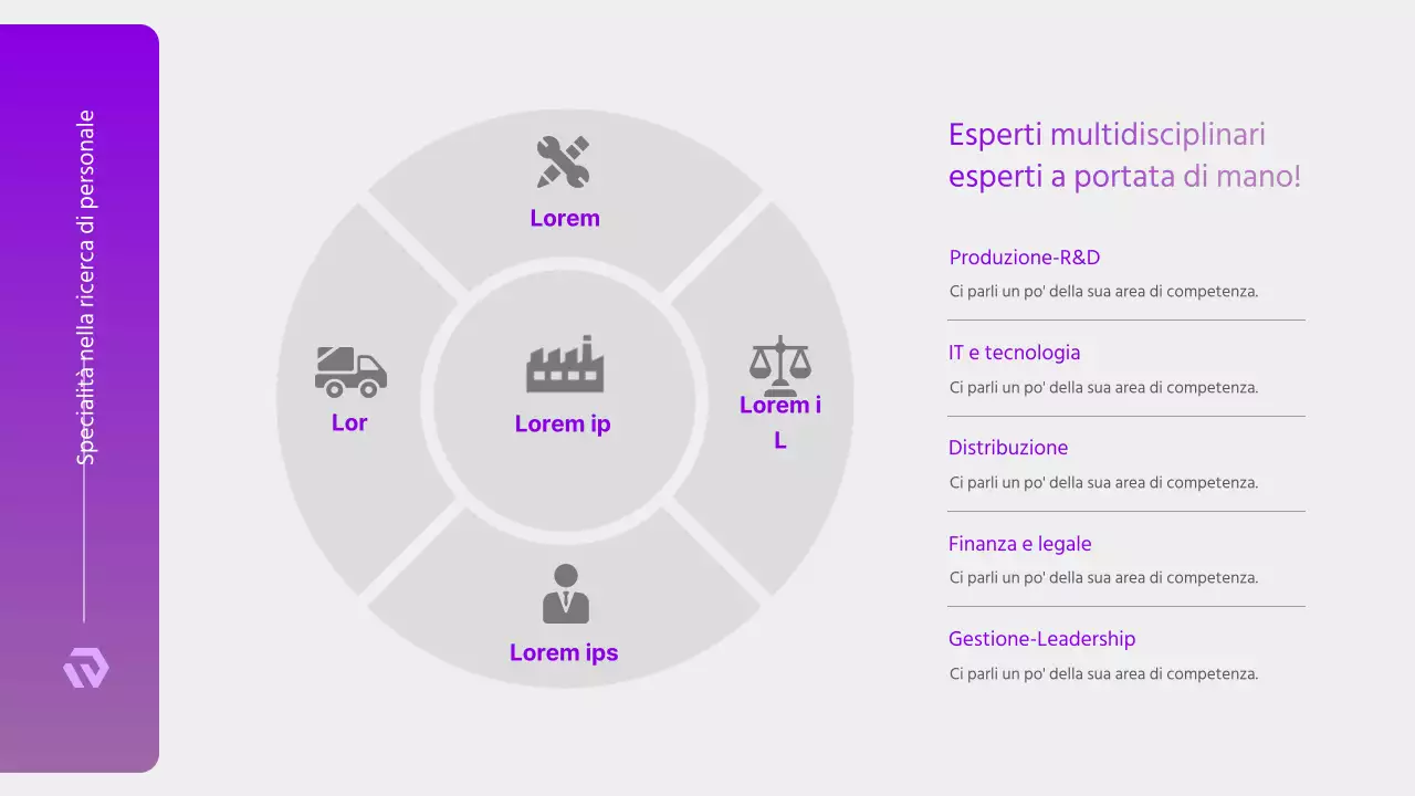 Proposta di ricerca di personale moderna in viola e bianco