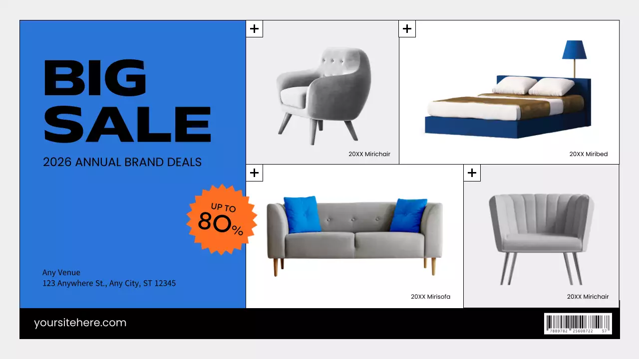 Blue Modern Furniture Promotion YouTube Thumbnail