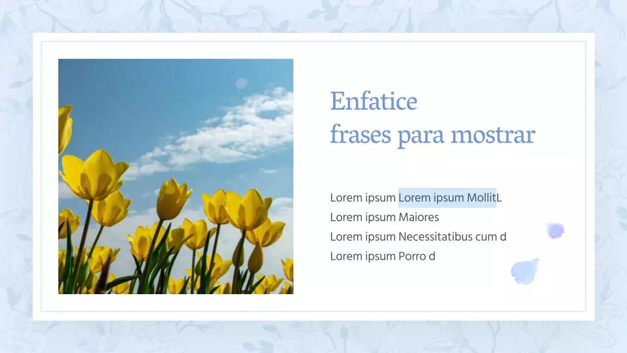 Una clásica propuesta floral veraniega en azul claro