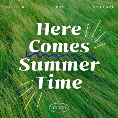 Green Rustic Summer Letter Social Media Post