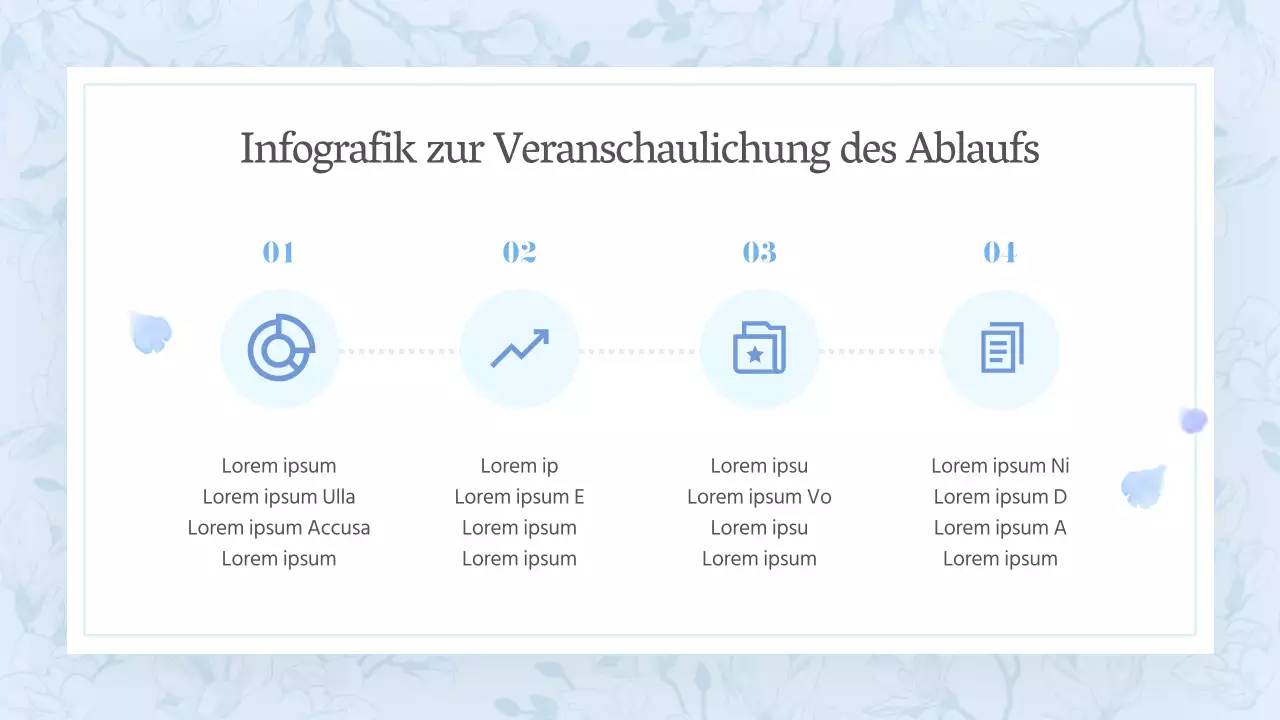 Ein klassischer Sommerblumenvorschlag in Hellblau