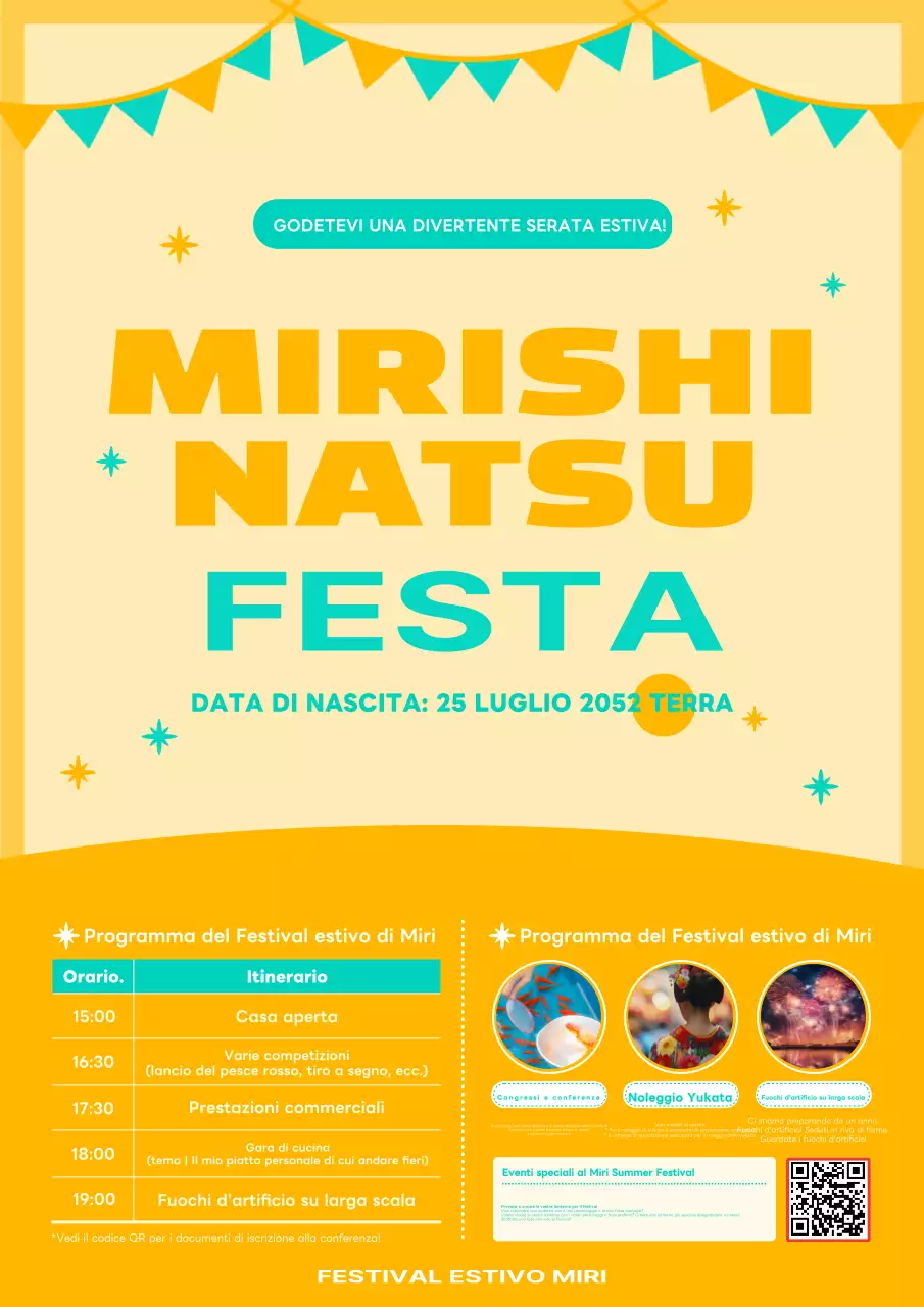 Promuovete i festival estivi con un concept carino e tenero in giallo e menta