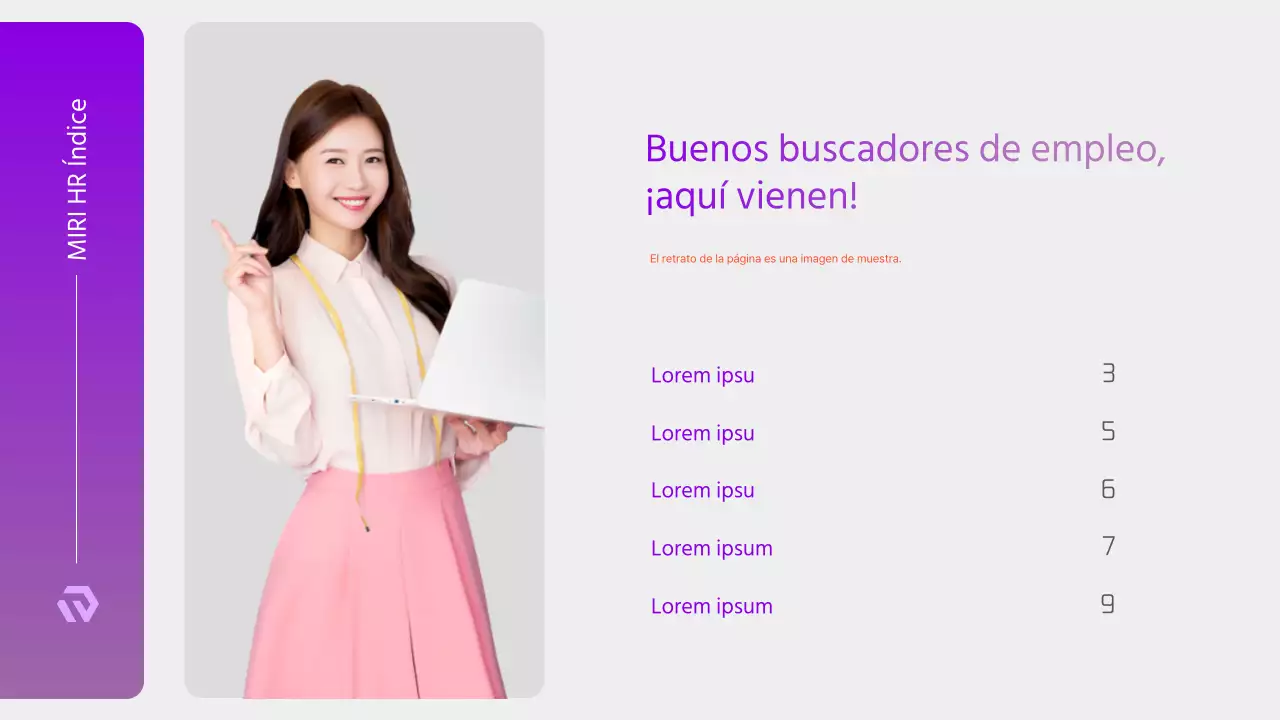 Propuesta moderna de Headhunting de RRHH en morado y blanco