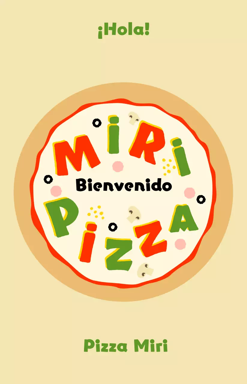 Pizzería redonda con forma de pizza de balsa