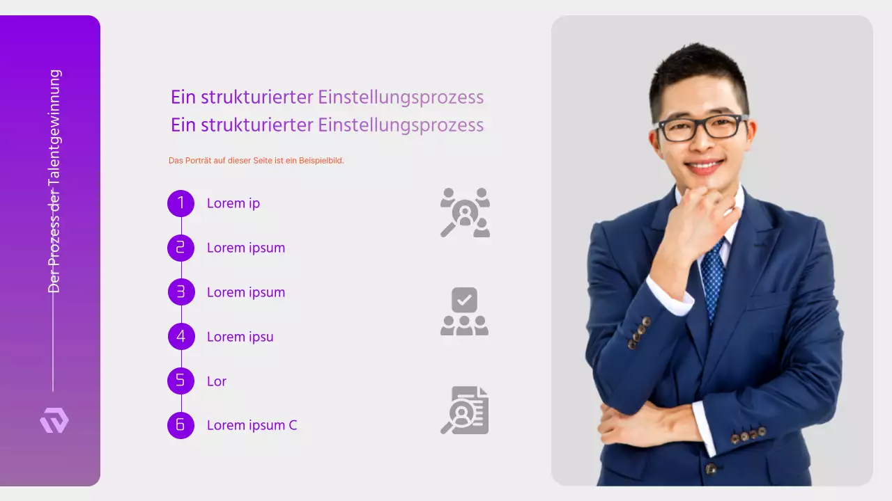 Modernes HR Headhunting-Angebot in Lila und Weiß