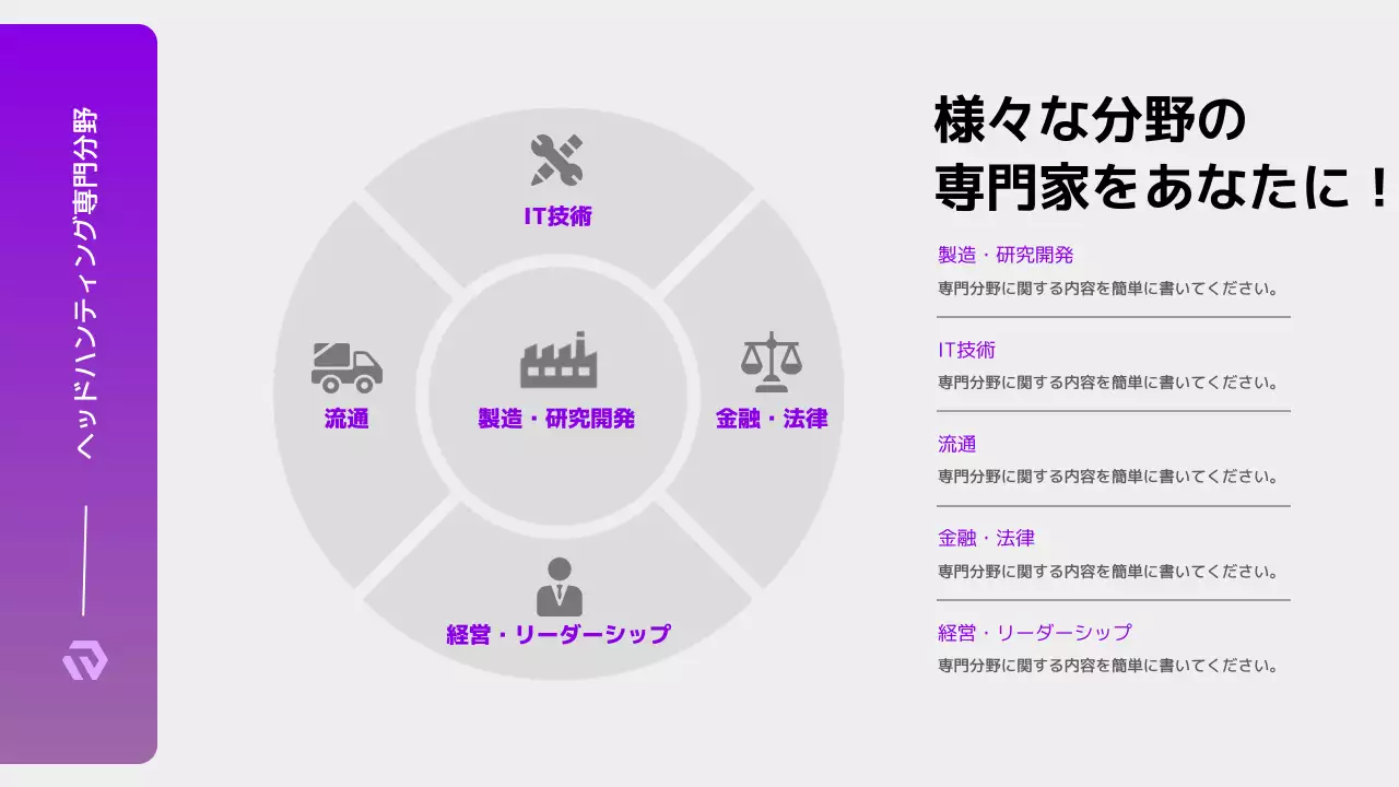 紫 モダン ビジネス プレゼンテーション