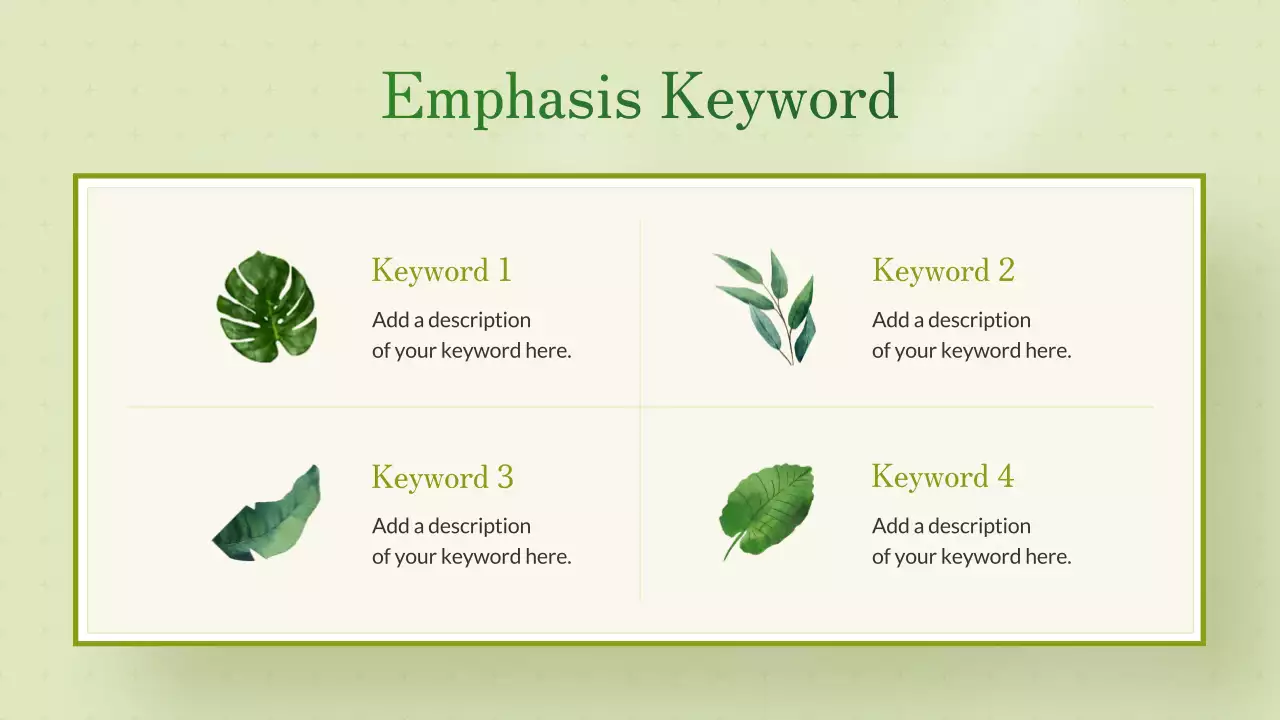 Green Floral Template Presentation