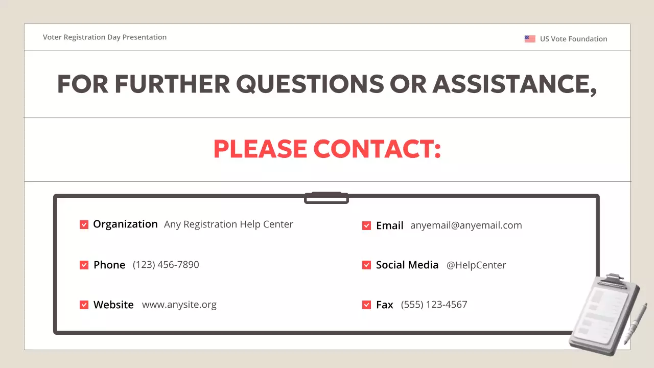 Beige Modern Voter Guide Presentation