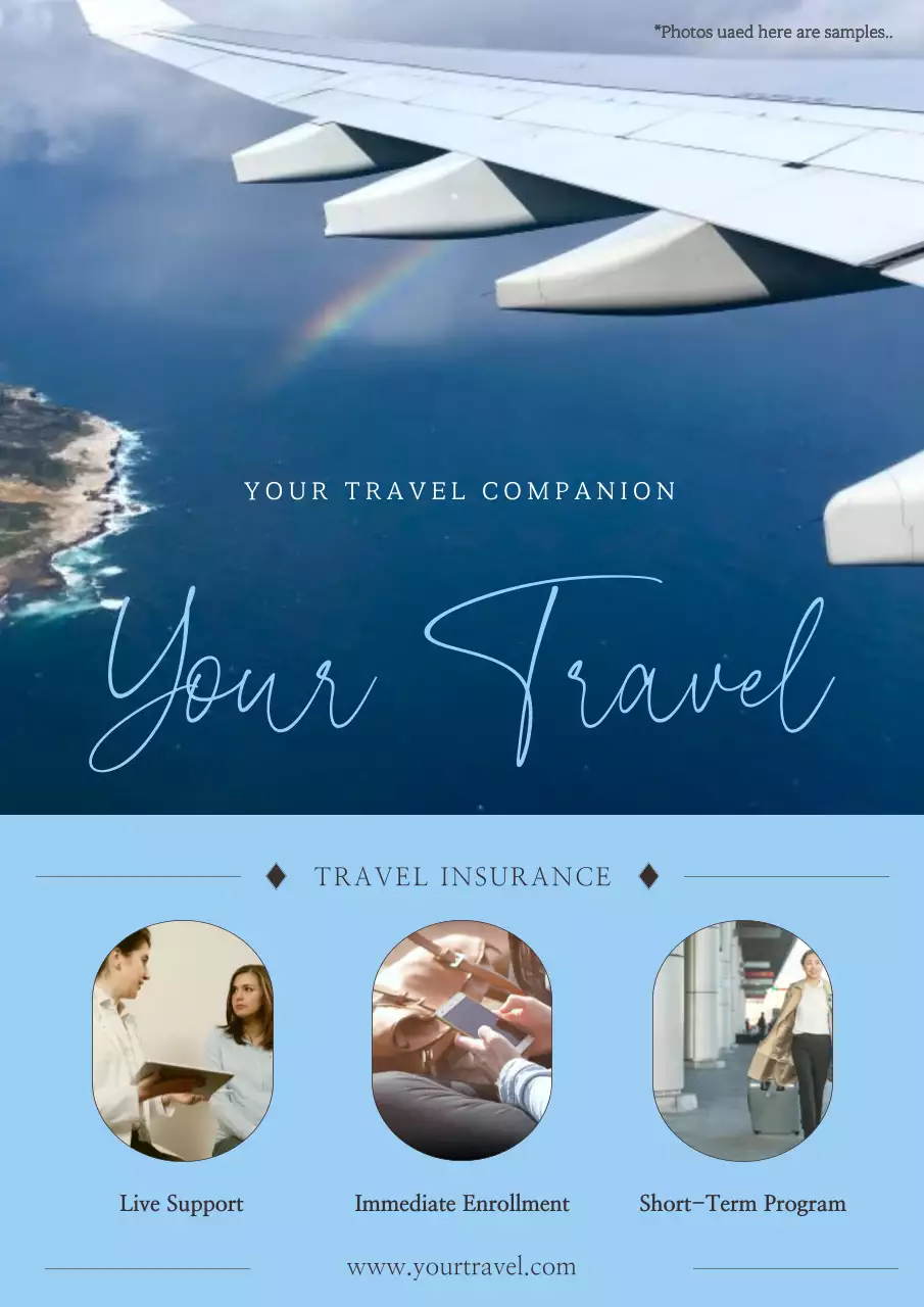 Blue Elegant Travel Promotion Poster