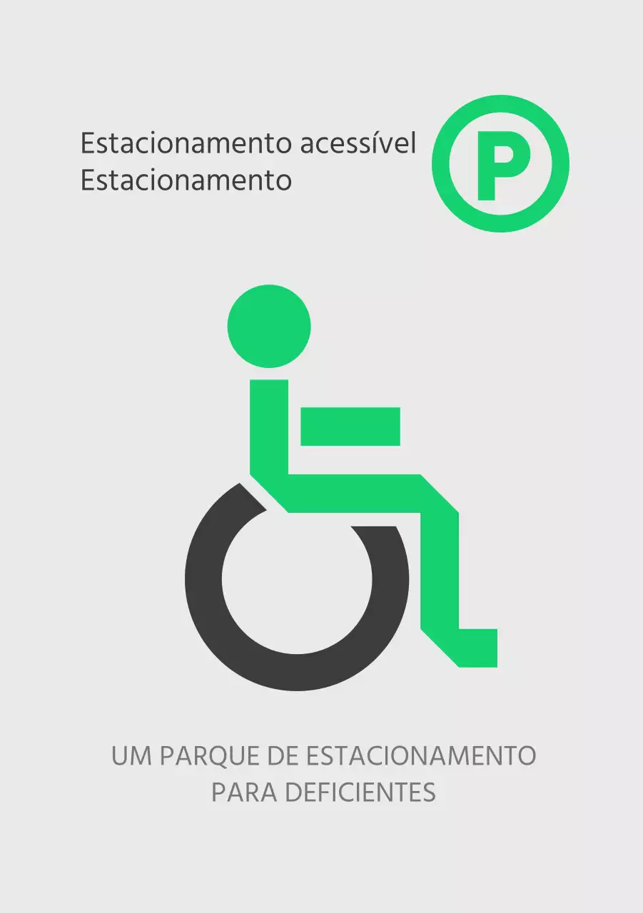 Lugares de estacionamento verdes e acessíveis