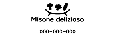 Piccolo imprenditore di un simpatico negozio di contorni con illustrazioni di verdure