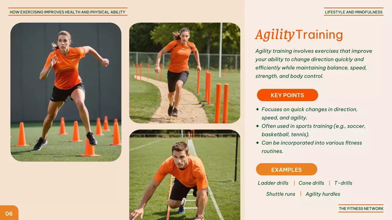 Orange Modern Exercise Guide Presentation