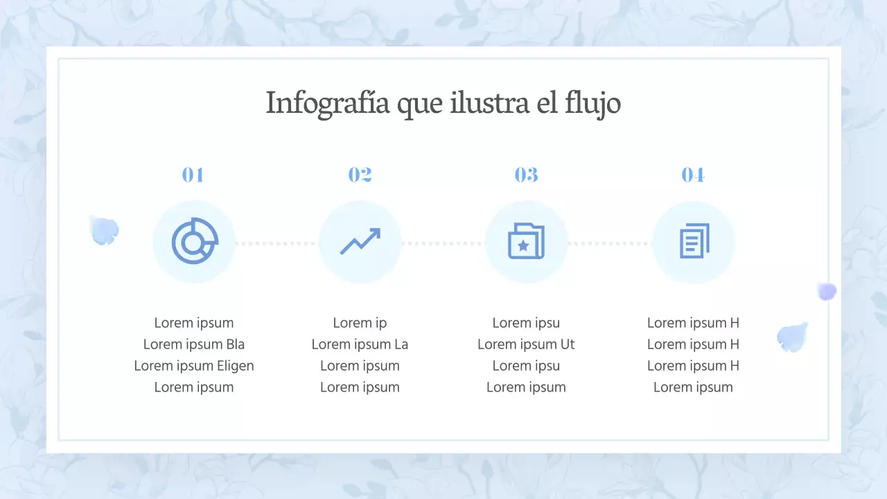 Una clásica propuesta floral veraniega en azul claro